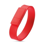 Pulseiras USB personalizadas para publicidade de silicone USB Clássica cor vermelho