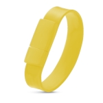 Pulseiras USB personalizadas para publicidade de silicone USB Clássica cor amarelo