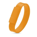 Pulseiras USB personalizadas para publicidade de silicone USB Clássica cor cor-de-laranja