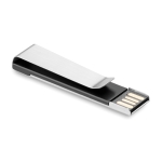 Pen USB personalizada plana com clipe de metal Metalclip cor preto