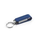 Porta-chaves USB personalizados de metal com protetor de couro Magring cor azul