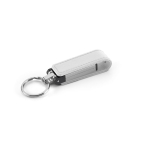 Porta-chaves USB personalizados de metal com protetor de couro Magring cor branco