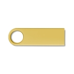 Elegantes pens USB personalizadas com pega redonda Compacto Round cor dourado