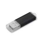 Pen USB personalizada barata com tampa transparente USB Metalcolor cor preto