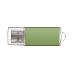 Pen USB personalizada barata com tampa transparente USB Metalcolor cor verde