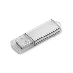 Pen USB personalizada barata com tampa transparente USB Metalcolor cor prateado