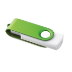 Pen drives personalizadas 3.0 brancas com clipe colorido Whitemate 3.0 cor verde