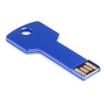 Pen USB metálica em forma de chave com ligação 3.0 Chave USB 3.0 cor azul