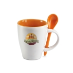 Canecas com logo e impressão circular de 250ml Colorspoon cor cor-de-laranja vista principal