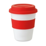 Copo takeaway personalizável barato de plástico 350ml Takeaway cor vermelho