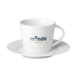 Chávena de café de cerâmica personalizada 180ml Cappuccino Lungo cor branco vista principal