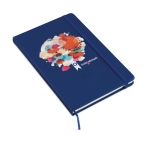 Cadernos personalizados baratos cor azul vista principal terceira vista