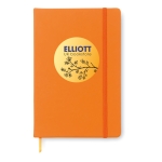 Cadernos personalizados baratos cor cor-de-laranja vista principal