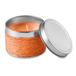 Velas corporativas aromáticas em caixa de latão para decorar Fragrance cor cor-de-laranja