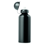 Garrafa de alumínio personalizada desportiva, bocal 600ml Basic Style cor preto segunda vista