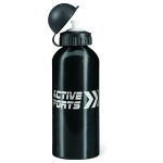 Garrafa de alumínio personalizada desportiva, bocal 600ml Basic Style cor preto vista principal