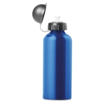 Garrafa de alumínio personalizada desportiva, bocal 600ml Basic Style cor azul segunda vista