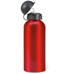 Garrafa de alumínio personalizada desportiva, bocal 600ml Basic Style cor vermelho