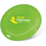 Frisbee personalizado com logo serigrafado para eventos Santa Mónica cor verde vista principal