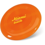 Frisbee personalizado com logo serigrafado para eventos Santa Mónica cor cor-de-laranja segunda vista principal