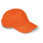 Boné promocional barato algodão com fecho de plástico 160 g/m2 BaseCap cor cor-de-laranja