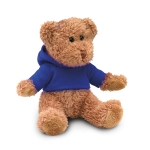 Ursinho de peluche promocional com camisola colorida Teddy cor azul