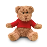 Ursinho de peluche promocional com camisola colorida Teddy cor vermelho