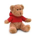 Ursinho de peluche promocional com camisola colorida Teddy cor vermelho segunda vista