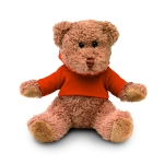 Ursinho de peluche promocional com camisola colorida Teddy cor cor-de-laranja