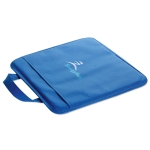 Almofada publicitária dobrável non-woven com bolso Vipbox cor azul vista principal segunda vista