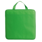 Almofada publicitária dobrável non-woven com bolso Vipbox cor verde