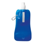 Garrafas de água publicitárias dobráveis baratas 480ml Rebel cor azul transparente