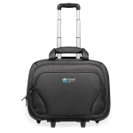 Trolley de poliéster com bolso para laptop Executive 17 cor preto segunda vista principal