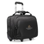 Trolley de poliéster com bolso para laptop Executive 17 cor preto vista principal