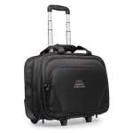 Trolley de poliéster com bolso para laptop Executive 17 cor preto segunda vista principal