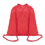 Mochila personalizada de algodão de 100 g/m² Eco Trend cor vermelho