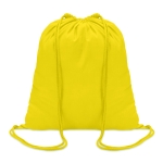 Mochila personalizada de algodão de 100 g/m² Eco Trend cor amarelo