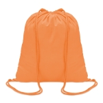 Mochila personalizada de algodão de 100 g/m² Eco Trend cor cor-de-laranja