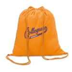 Mochila personalizada de algodão de 100 g/m² Eco Trend cor cor-de-laranja vista principal