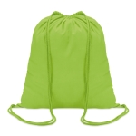 Mochila personalizada de algodão de 100 g/m² Eco Trend cor verde-lima