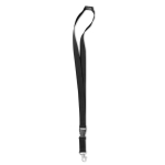 Lanyard personalizado de 2 cm com fivela e fecho BasicStyle Extra cor preto