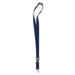 Lanyard personalizado de 2 cm com fivela e fecho BasicStyle Extra cor azul