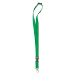 Lanyard personalizado de 2 cm com fivela e fecho BasicStyle Extra cor verde