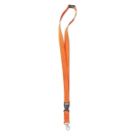 Lanyard personalizado de 2 cm com fivela e fecho BasicStyle Extra cor cor-de-laranja