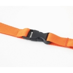 Lanyard personalizado de 2 cm com fivela e fecho BasicStyle Extra cor cor-de-laranja segunda vista