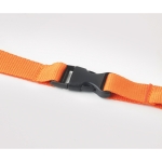 Lanyard personalizado de 2 cm com fivela e fecho BasicStyle Extra cor cor-de-laranja quarta vista