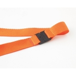 Lanyard personalizado de 2 cm com fivela e fecho BasicStyle Extra cor cor-de-laranja quinta vista