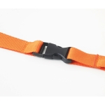 Lanyard personalizado de 2 cm com fivela e fecho BasicStyle Extra cor cor-de-laranja vista fotografia