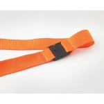 Lanyard personalizado de 2 cm com fivela e fecho BasicStyle Extra cor cor-de-laranja