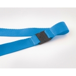 Lanyard personalizado de 2 cm com fivela e fecho BasicStyle Extra cor turquesa segunda vista